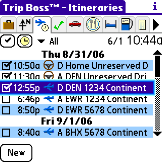 Trip Boss 3.0 itinerary Trip Boss 3.0 itinerary screenshot