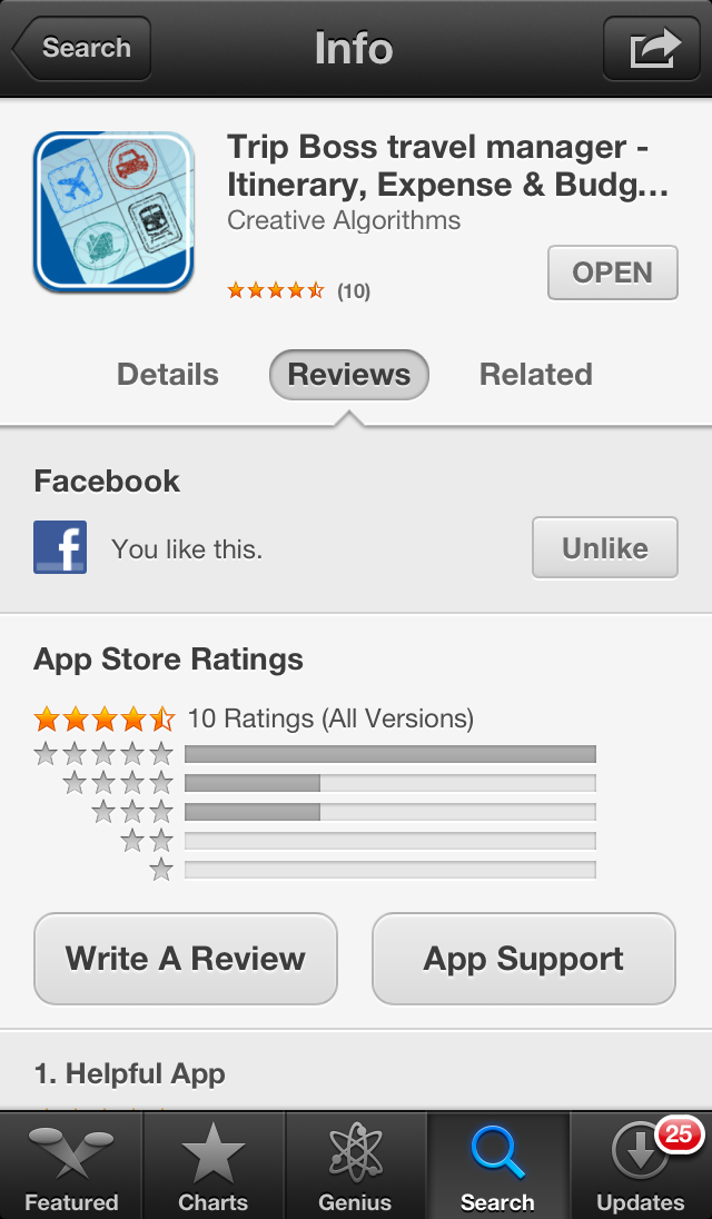 Reviews section
