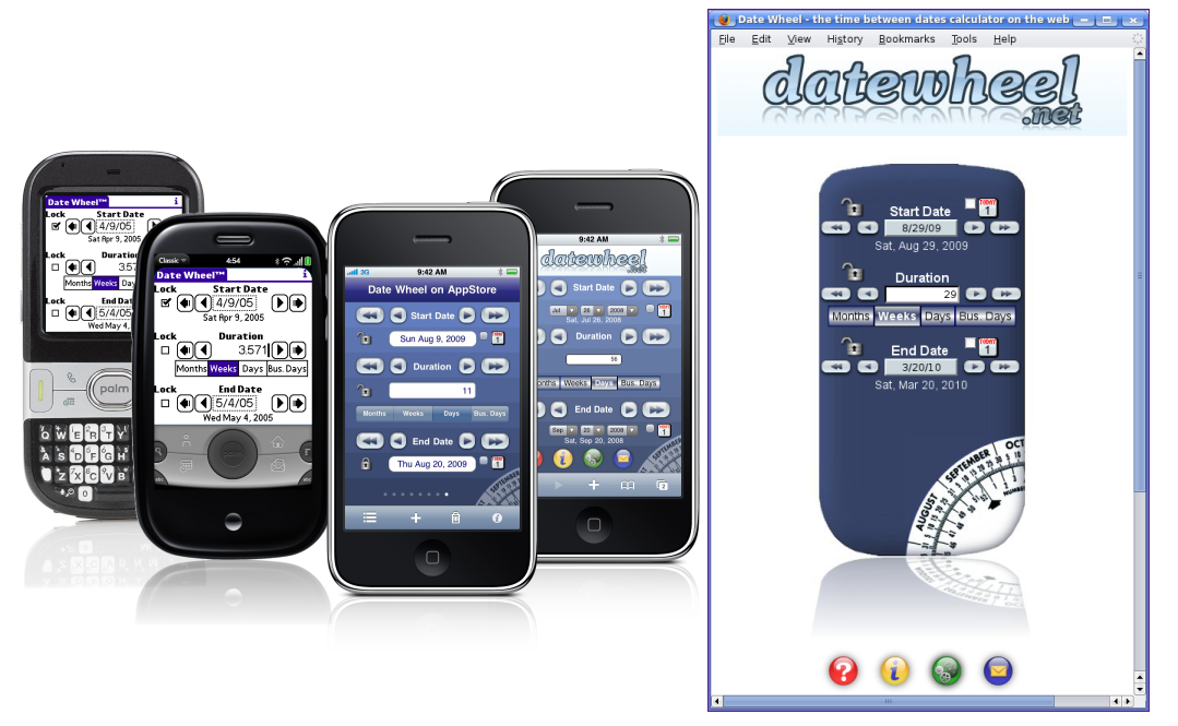 the many flavors of Date Wheel Date Wheel comes on multiple platforms
