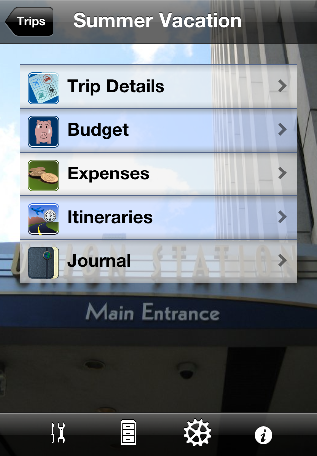 in trip navigation of modules trip navigation screenshot