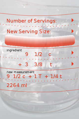 Serving Sizer recipe converter--the Visual Design Process | Mobile ...