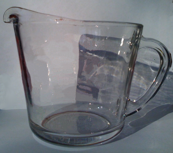 second measuring cup with lines removed