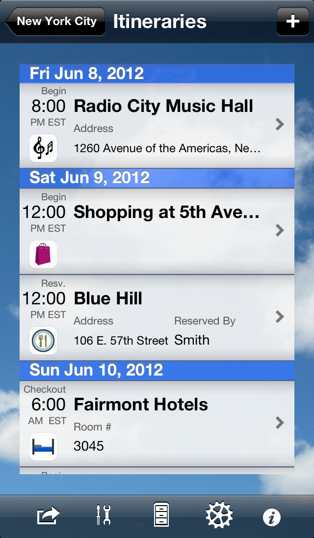 Manage detailed trip itineraries Trip Boss Itinerary travel manager