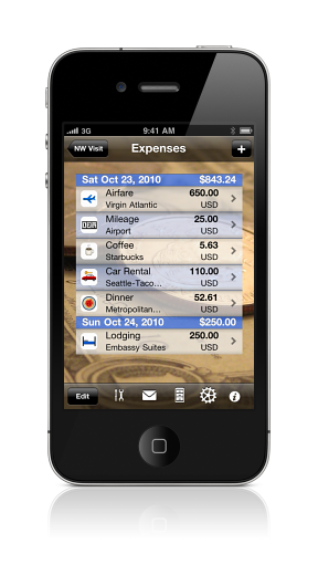 Expenses screenshot